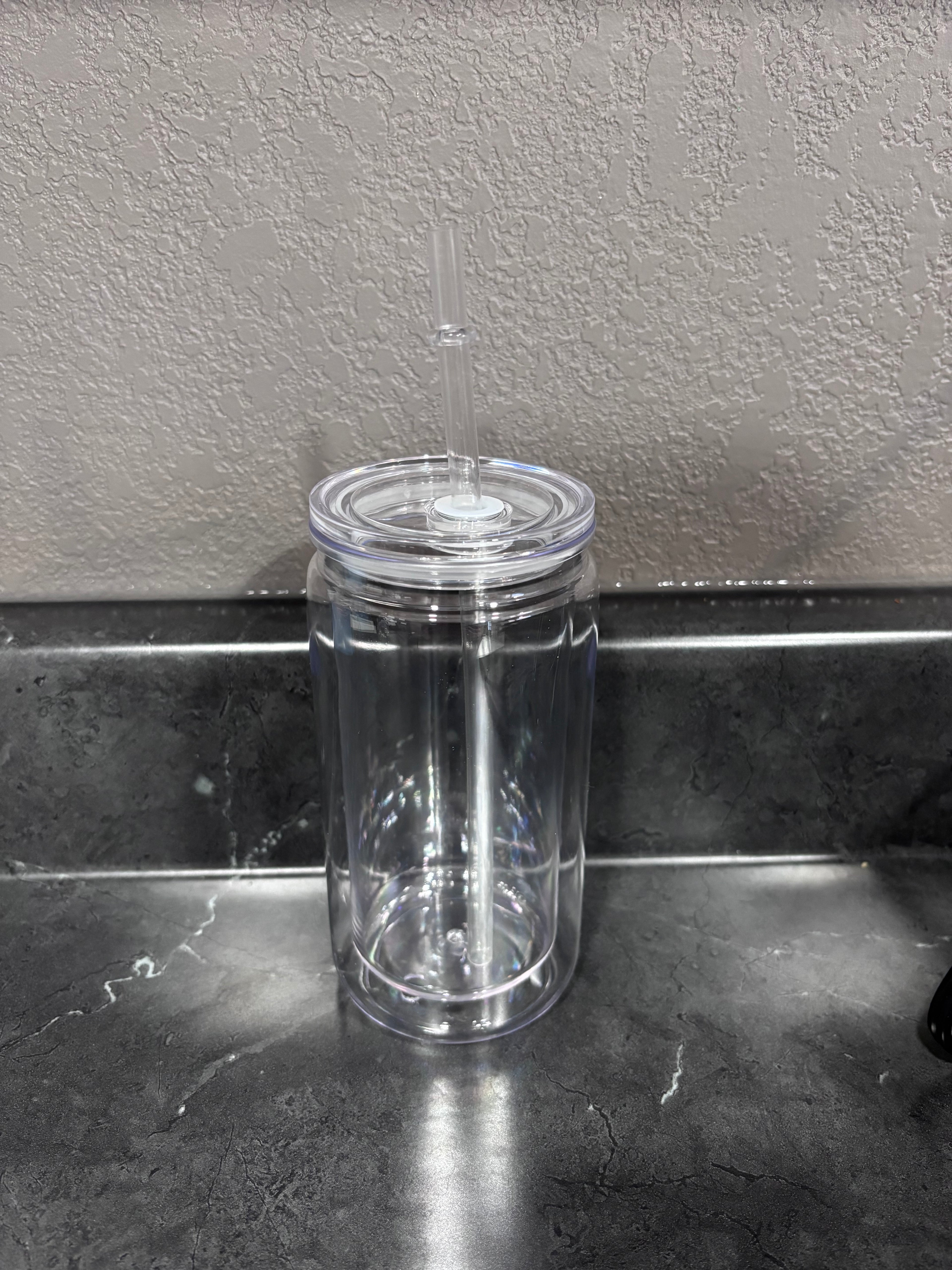16 oz Acrylic Snowglobe Tumbler