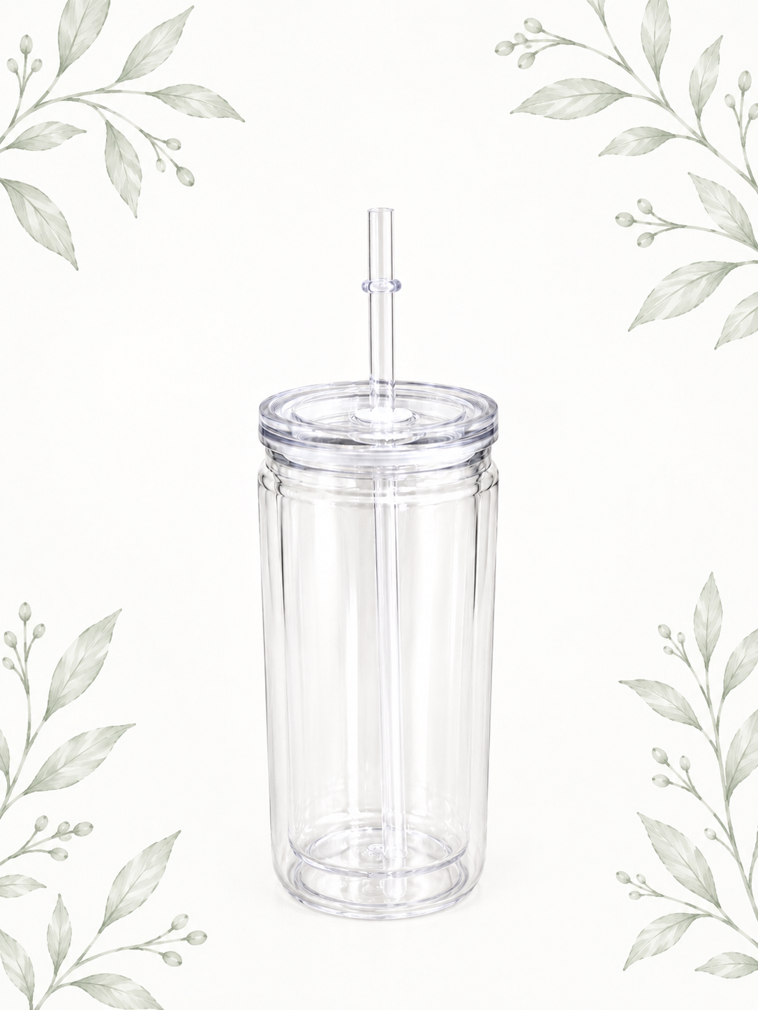 16 oz Acrylic Snowglobe Tumbler