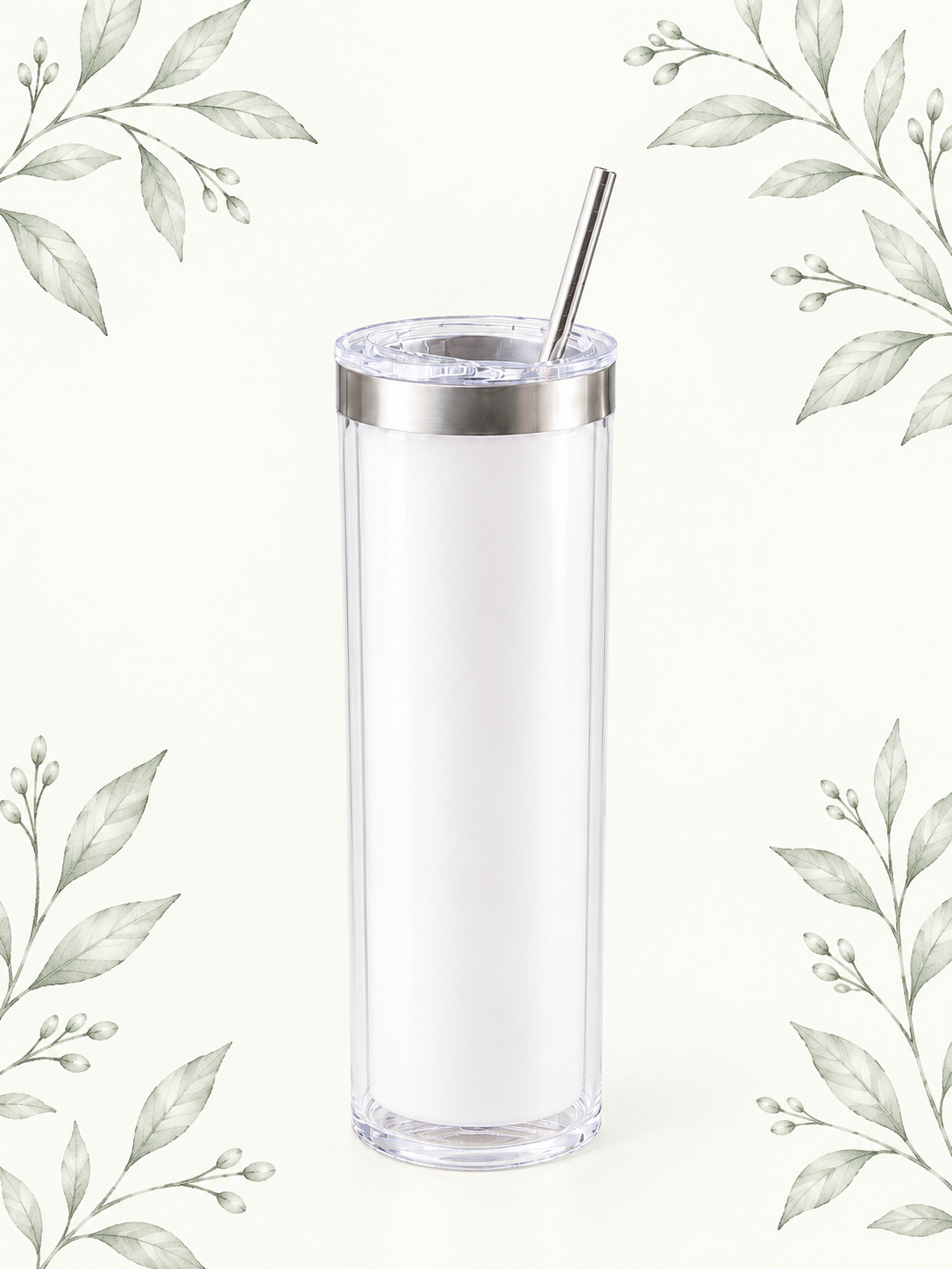 20 oz Insulated Skinny Snowglobe Tumbler