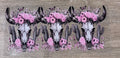 Steer Skull w/Flowers