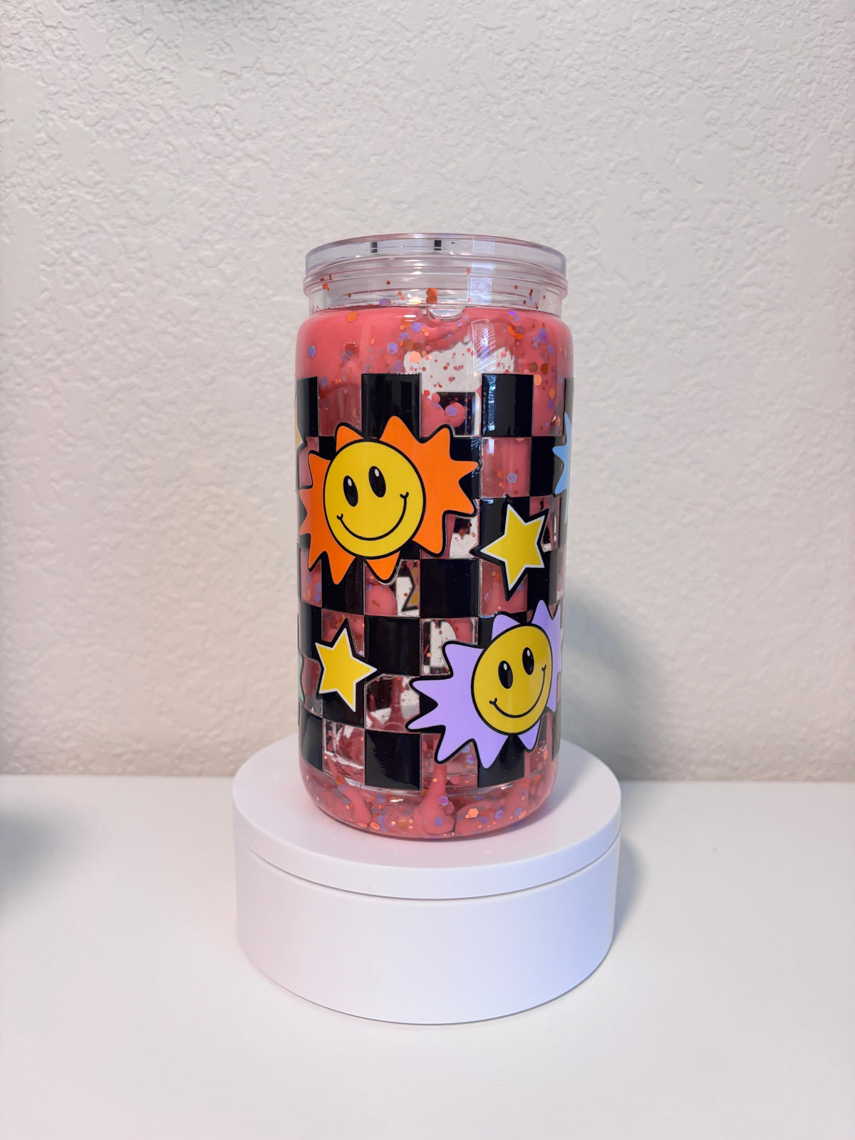 16 oz Checkered Lava Tumbler