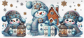 Snowman Gingerbread house