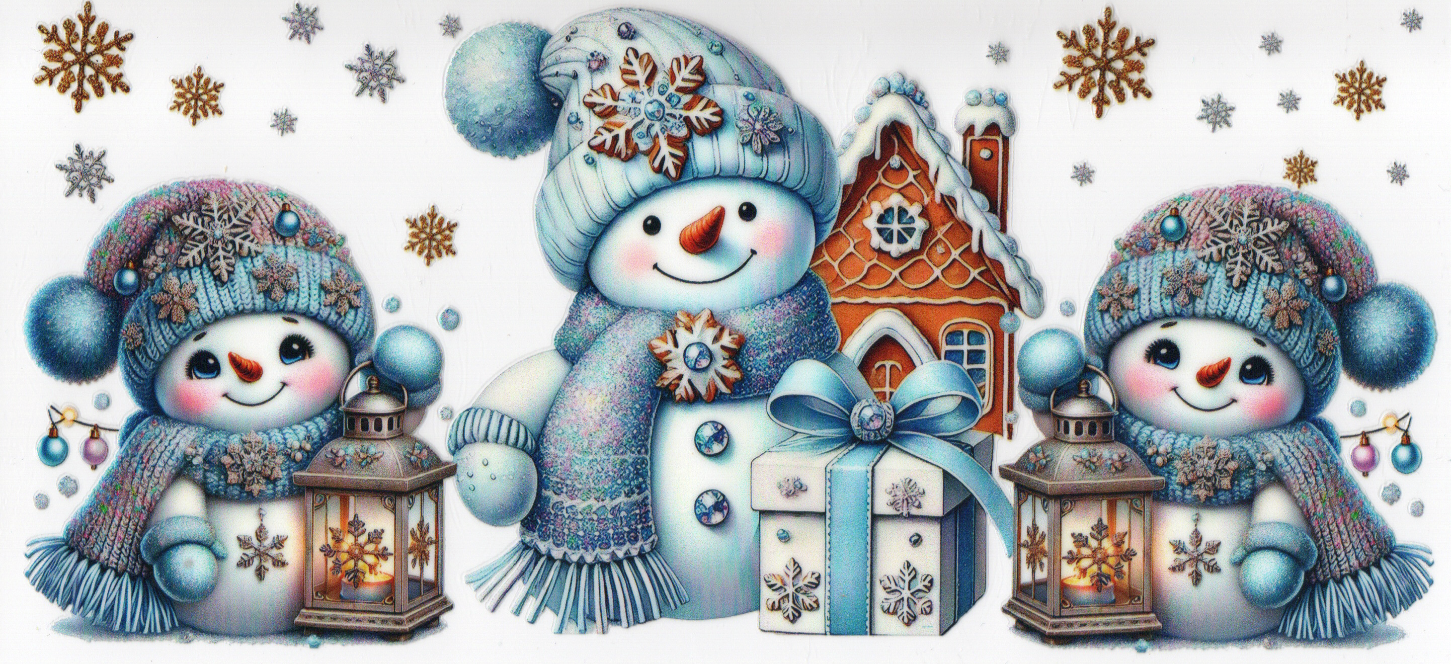 Snowman Gingerbread house